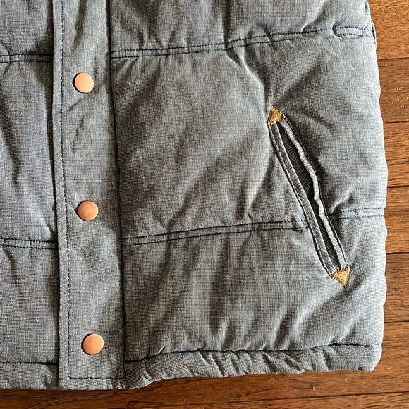 Demin Blue Boys Puffer Vest - Picture 4 of 11